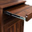 Armoire de bar à vin de couleur brun noyer avec huche, armoire de buffet pour la salle à manger, armoire de rangement avec tiroir et armoire