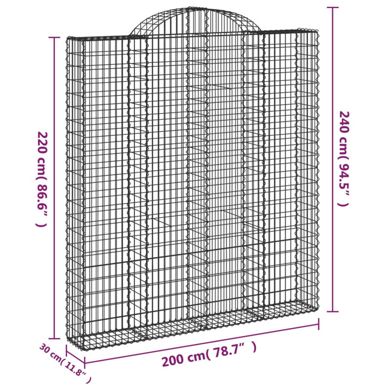 Bacilia Silver Metal Fence Panels Included, 30cm H x 240cm W