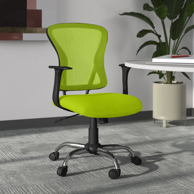 Mid-Back Mesh Swivel Task Office Chair with Chrome Base and Arms