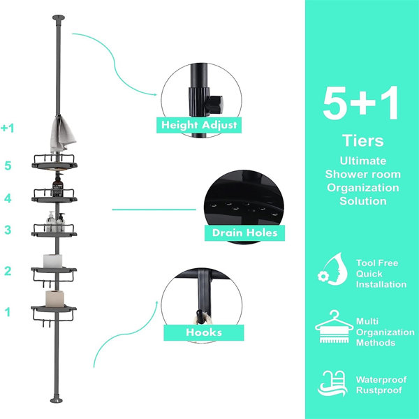 Rebrilliant Hurairah Suction Shower Caddy