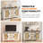 Farmhouse Sideboard Buffet Cabinet With Sliding Doors & 4 Drawers-840738537