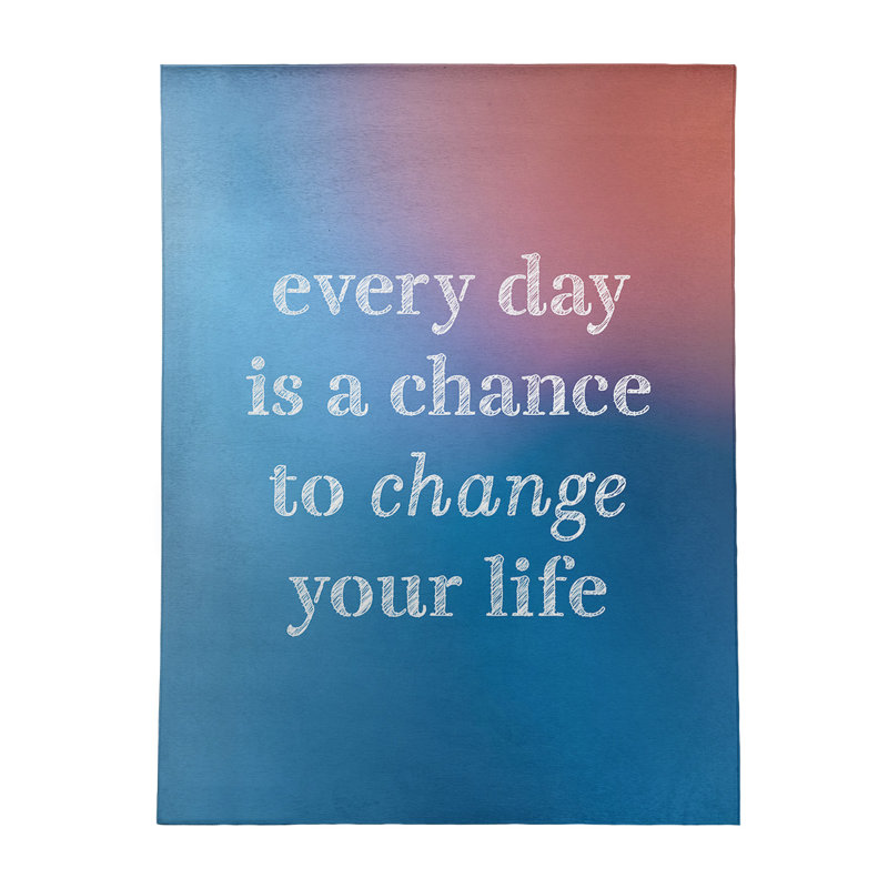 Arrière-plan multicolore changer votre citation en poly-chenille tapis, Rectangle 5 pi x 7 pi