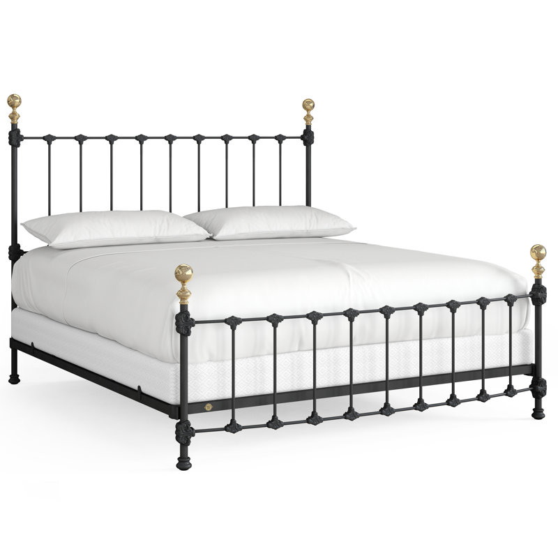 151 Palatial Bed | Complete Standard, King, Gunmetal/Antique Gold