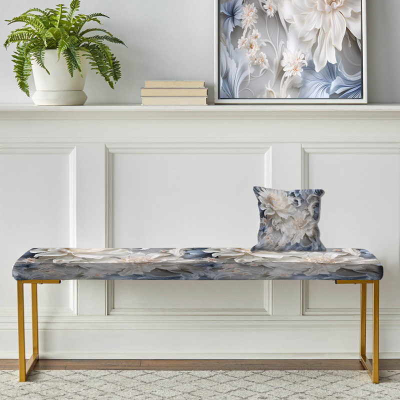 Banc rembourré à motif floral victorien XXIX - Ethereal