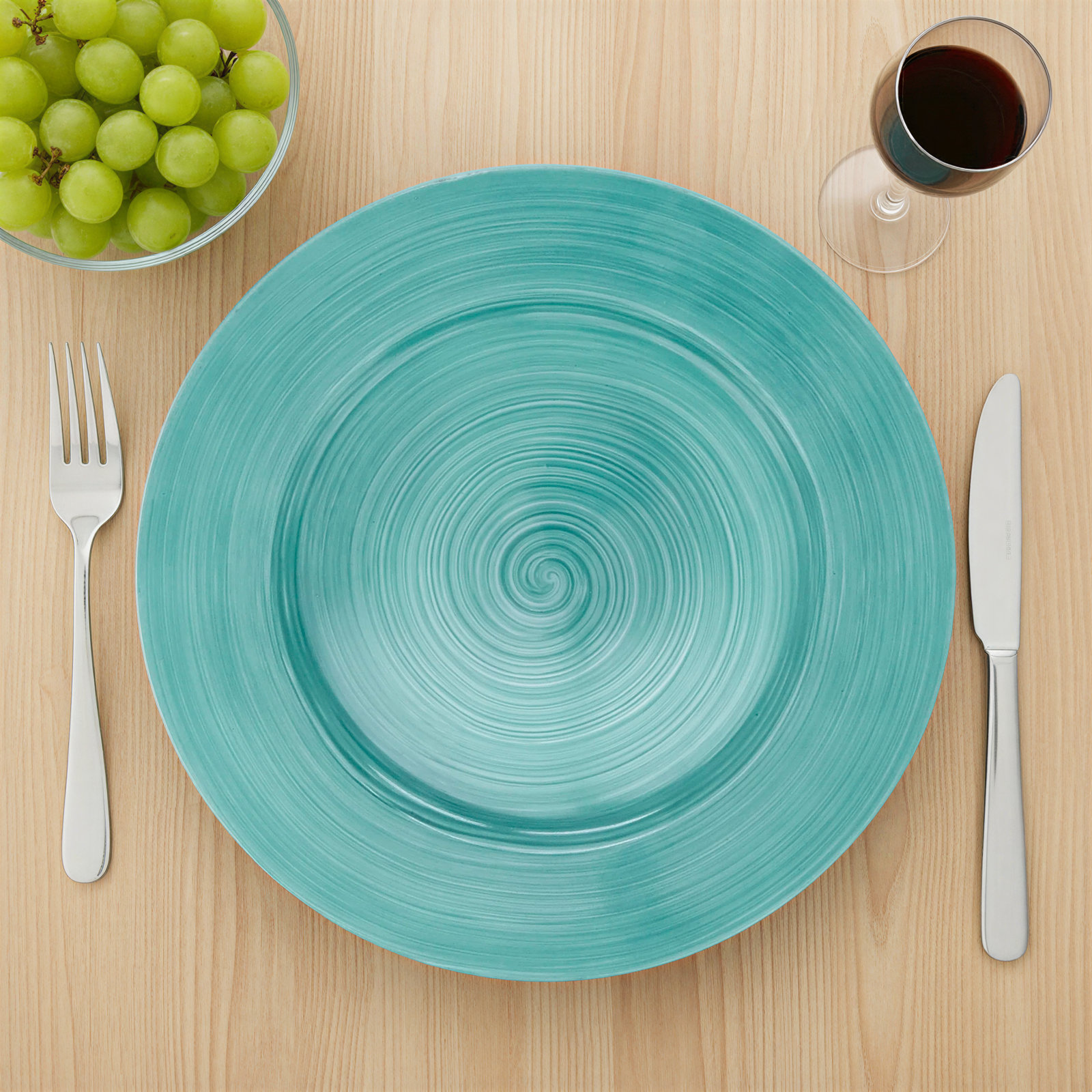 Sleek Modern Ceramic Look Charger Plate (Set Of 4)
