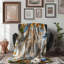 Couverture en sherpa de qualité supérieure Springtime Rustic Bloom-97879290