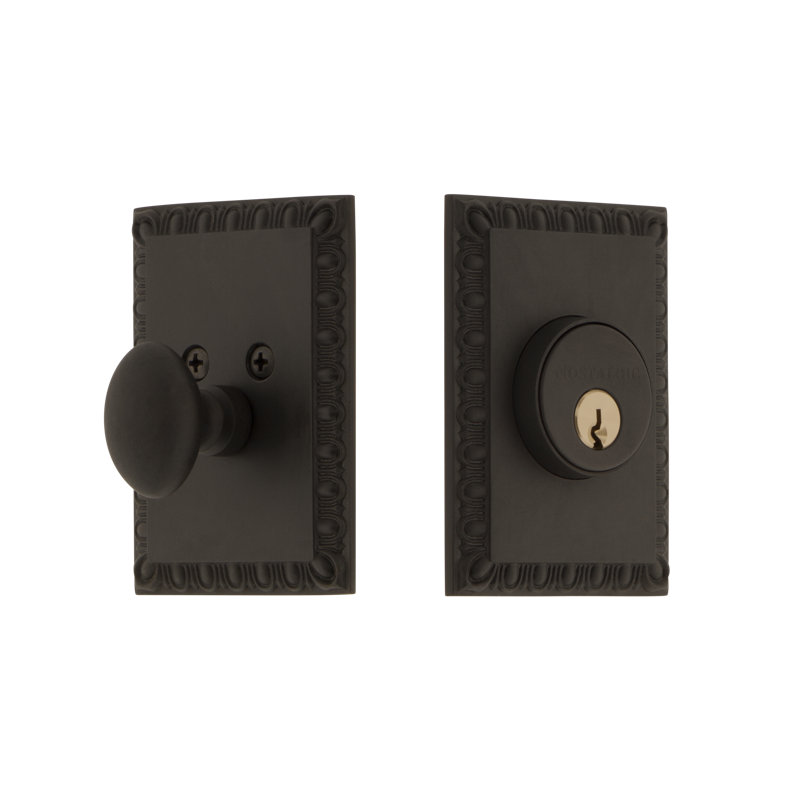 Nostalgic Warehouse Neoclassical Single Cylinder Deadbolt, Oil-Rubbed Bronze, 2.375"