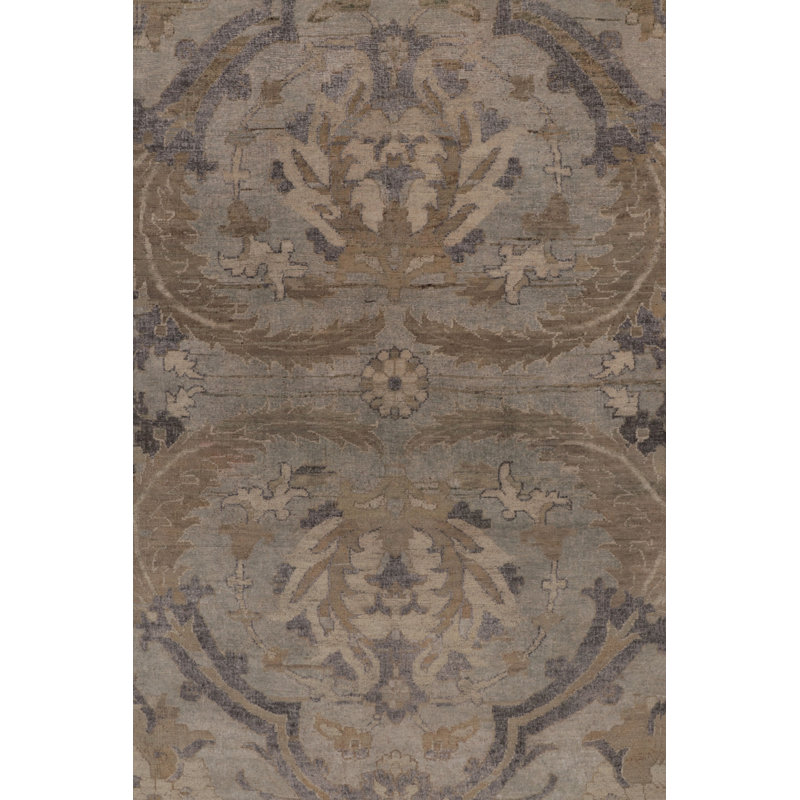 Rug & Kilim’S Polonaise-Inspired Rug, Beige With Elegant Blue Floral Medallions