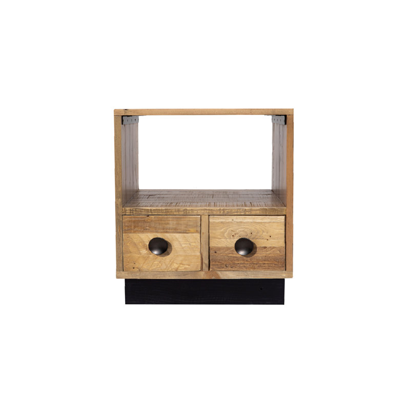 Garret 45cm W Solid Wood Bedside Table