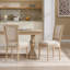 Chaises de salle à manger de style champêtre français, rembourrées avec un dossier en forme de T, des techniques de tréfilage et de sculpture, démontables pour un rangement facile et une utilisation polyvalente dans les salons, les cuisines et les r