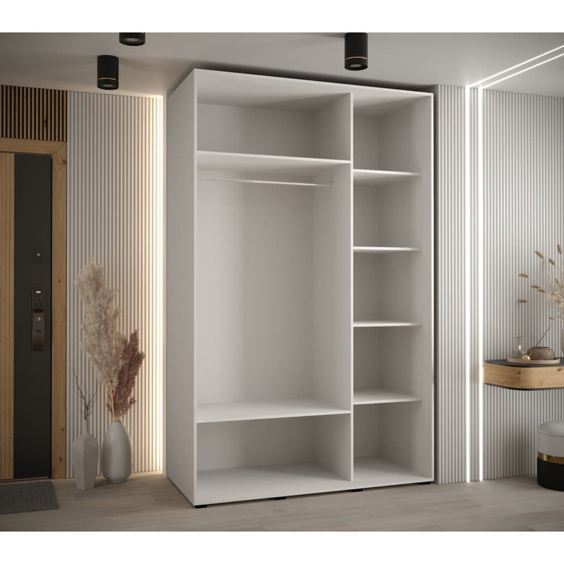 Darivs 3 Door Manufactured Wood Wardrobe, White