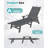 Patio Chaise Lounges Hdpe Adjustable Modern Mobile Poolside Recliner