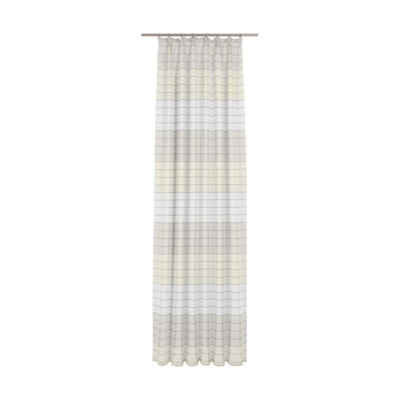 Hillevi Pencil Pleat Room Darkening Curtain, Beige/Natural, 135 W x 245 D cm