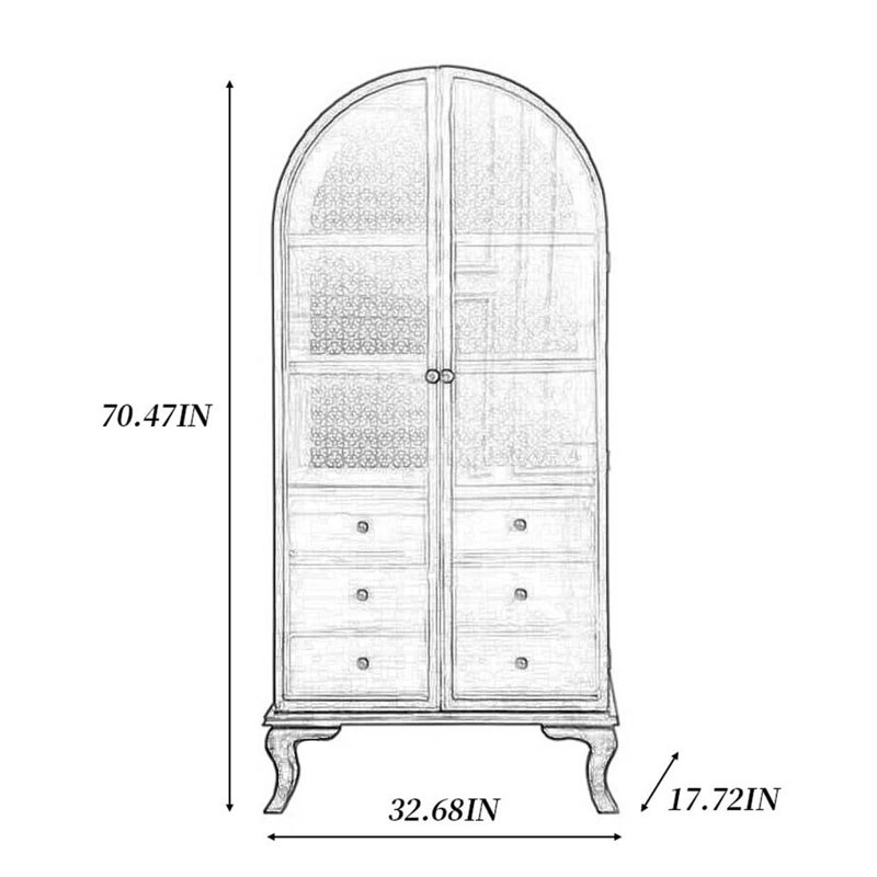 Vaisselier avec porte en verre noir