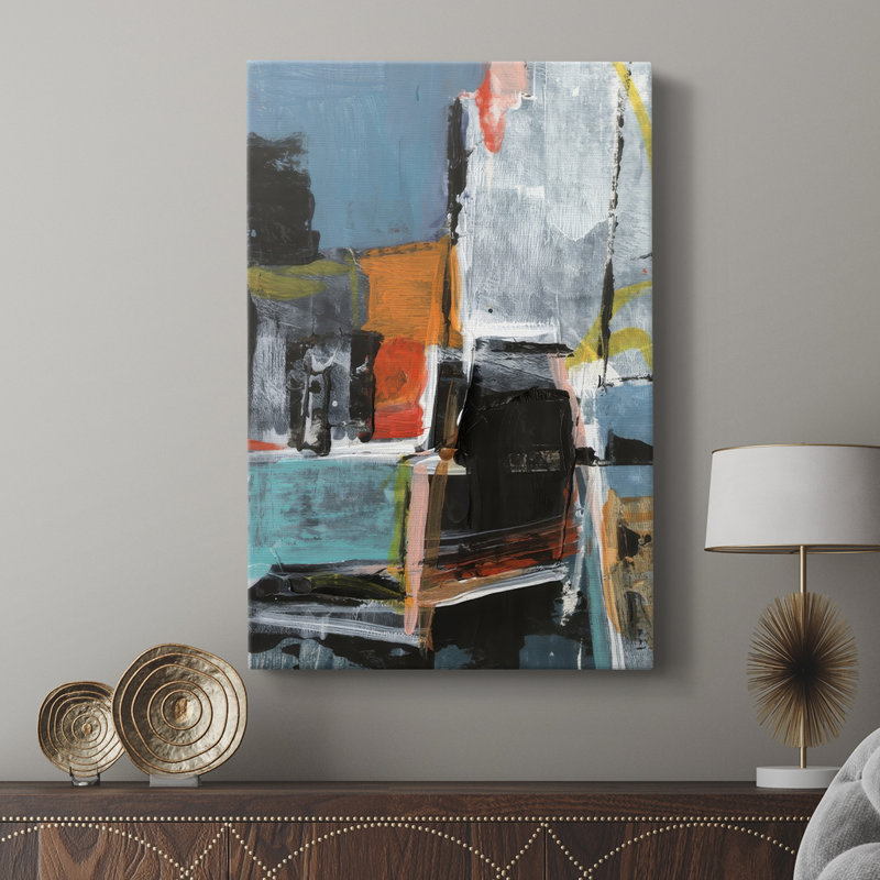 Erratic Marks I -Gallery Wrapped Cavas, 60" H x 40" W