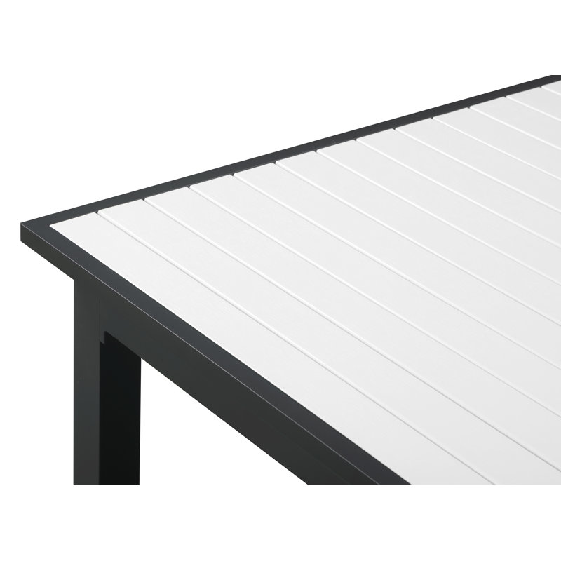 Table de salle à manger extensible Noonan, Blanc / noir