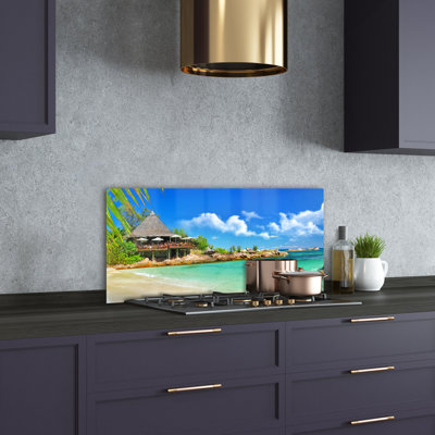 50cm W x 100cm L Glass Peel and Stick Panel