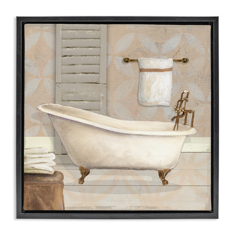 Cadre flottant neutre pour baignoire sur pattes, design par Carol Robinson, Cadre flottant noir de jais, H 18 po x l 18 po