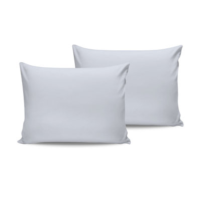 Luxurious Satin Pillowcase Set (2 Pieces), White, 19.7 x 31.5 inches | 100% Cotton Satin, 210 Thread Count, Envelope Closure | Soft & Breathable, Machine Washable at 86°F, Perfect for a Restful Night's Sleep