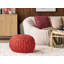 Elisabetta 45cm Wide Round Solid Colour Pouffe Ottoman-1162205427
