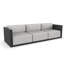 Gatsby 114" Wide Outdoor Patio Sofa with Cushions-667017528-667017476