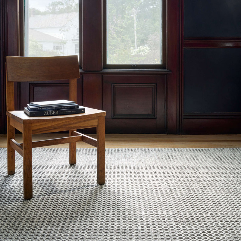 Hooper Grey Handwoven Wool Rug, Rectangle 2' x 3'