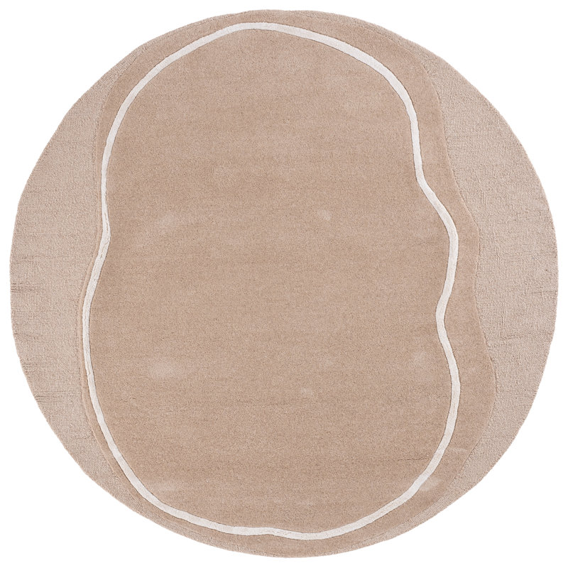 Fifth Avenue Hand Tufted Wool; Viscose; Cotton Abstract Indoor Rug, Round 6'