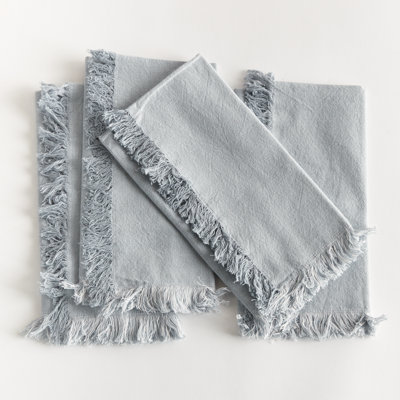 Serviettes de table Lavande en coton bleu clair Lavande