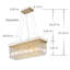 Lustre rectangulaire à 5 lumières pour îlot de cuisine Kearan
