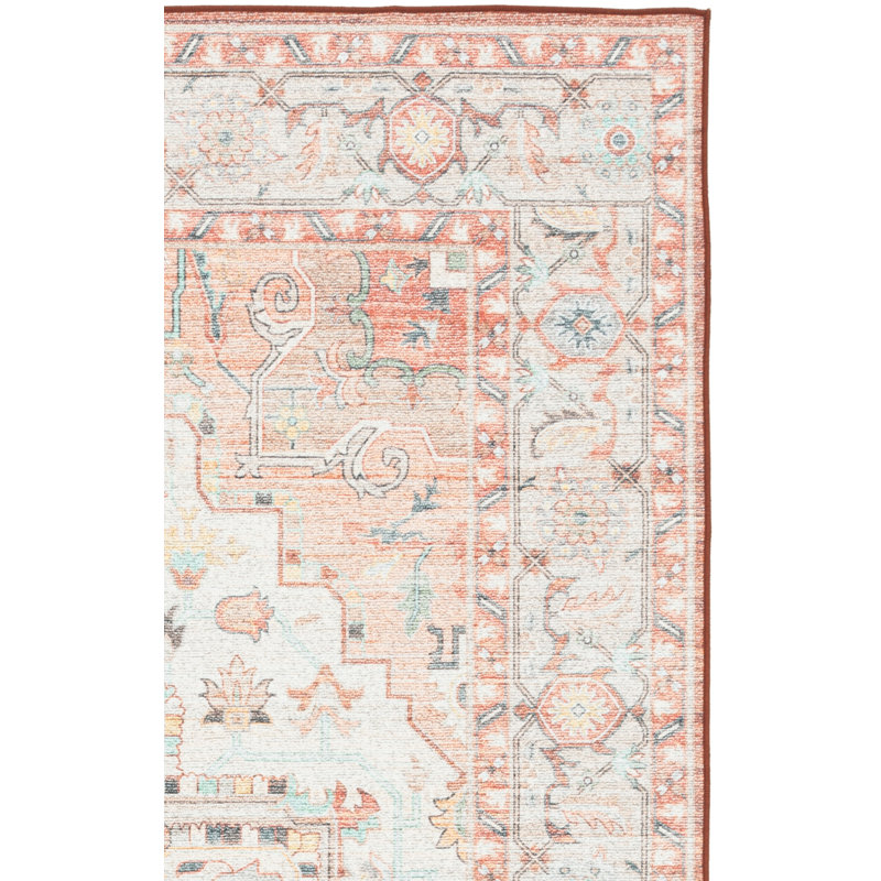 Tapis rouge clair / beige Arizona 913, Rectangle 4 pi x 6 pi
