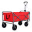 Chariot pliable pliable avec roulettes et porte-boissons pour l'extérieur