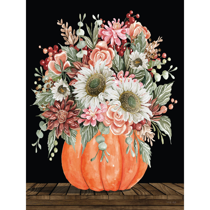 Fleur d'automne avec citrouille Jakup par Cindy Jacobs, H 18 po x l 12 po