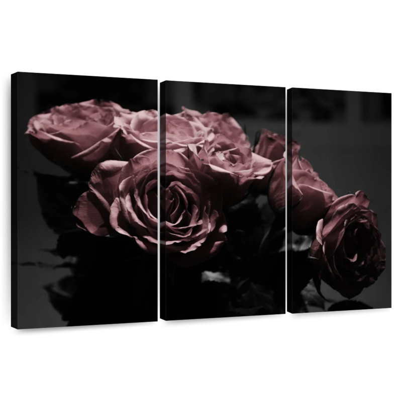 Roses mélancoliques Harnek, H 28 po x l 45 po