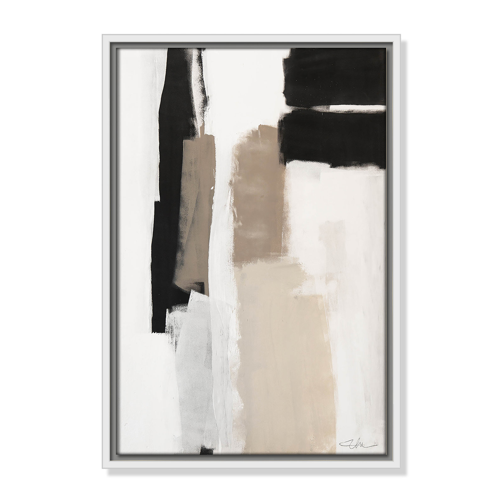 Giverny Earth Scapes II by  Print, No Mat, White Floater Framed, 19.5" H x 13.5" W x 2" D