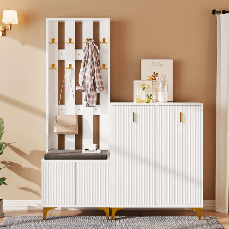 Hall Tree 60.5cm Wide, White