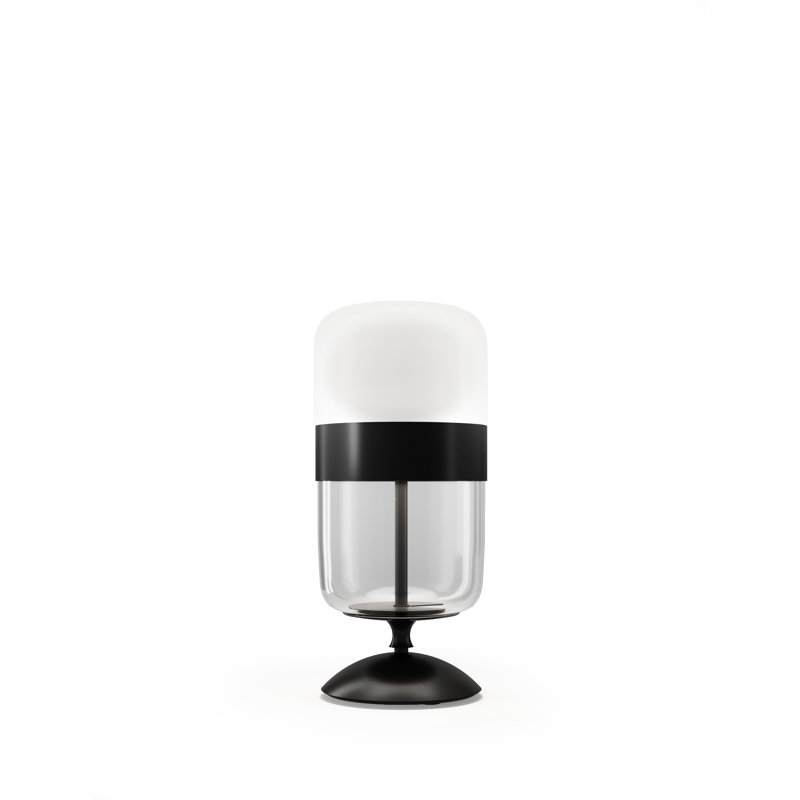 Futura Table Lamp, White Black, 19" H x 9" W x 9" D