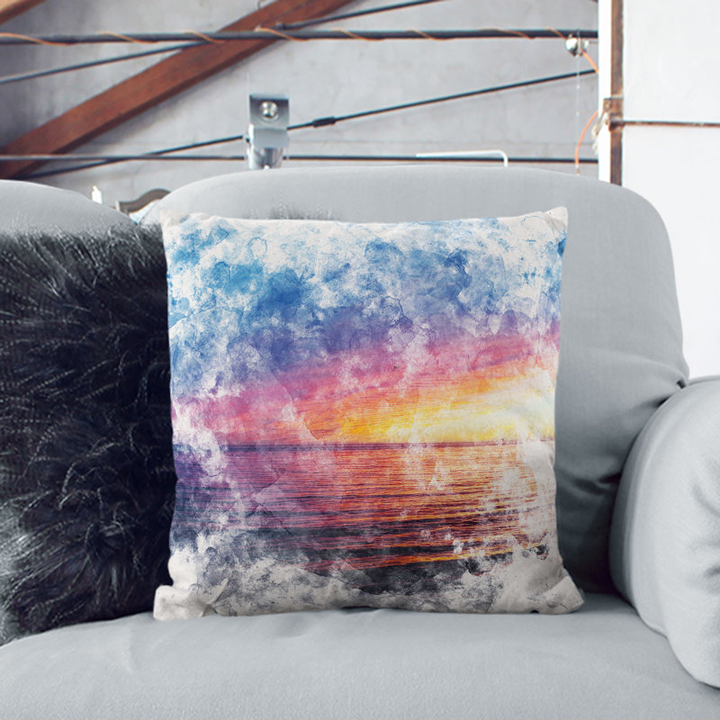 Square Throw Cushion, 40cm H x 40cm W x 15cm D
