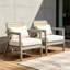 Fauteuil club d'extérieur en bois d'acacia-129028104