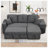 Lablanc Velvet L-Shaped Sectional-585483518