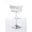 Tabouret de bar Sylvester 2, velours crème, base en métal, hauteur réglable, pivot pour une assise confortable et élégante de 2 tabourets, base avec siège en velours, divers espaces-121107415