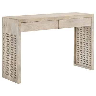 Heritage Design - Eneas 2-Drawer Wood Entryway Console Table White Washed