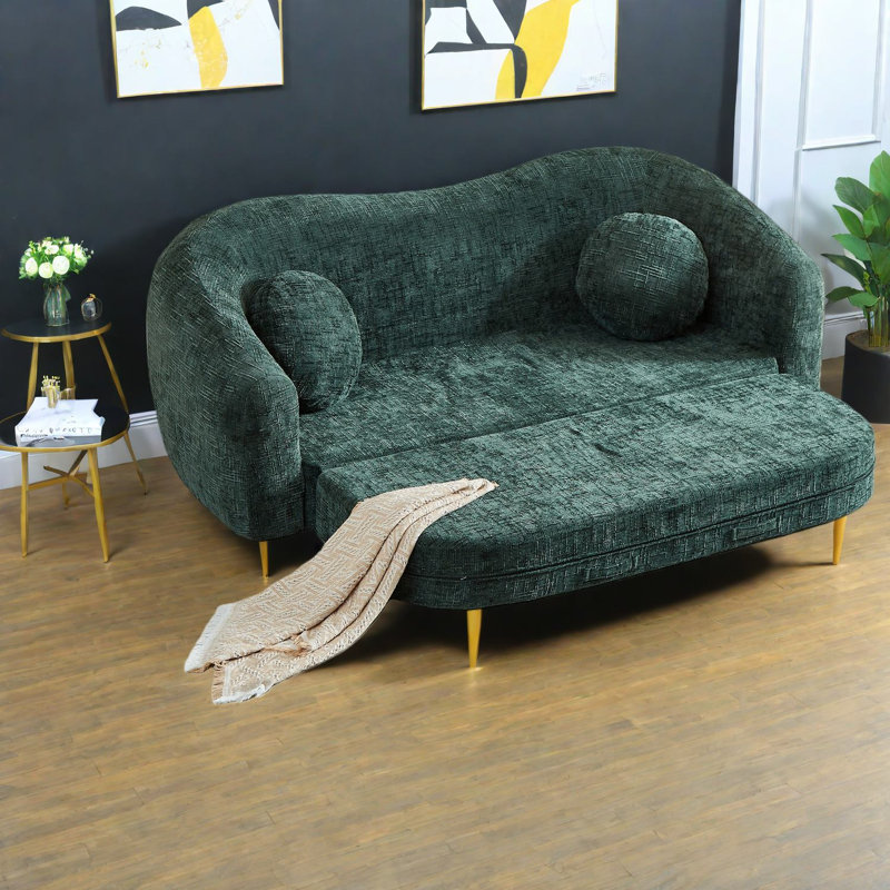 Canapés convertibles à compression, fauteuil inclinable 86 po Chenille
