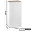 Armoire murale abordable en bois blanc à porte simple avec une porte, deux tablettes, une fonction de fermeture en douceur et un assemblage simple pour le bureau de garage l 21 po P 30 po H