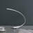 Brushed Nickel LED Arc Tube Table Lamp, 16" Modern Accent Desk Lamp
