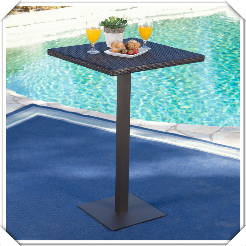 Table de bar carrée en rotin Pratique, durable, élégant, fonctionnel, compact, confortable, chic et polyvalent