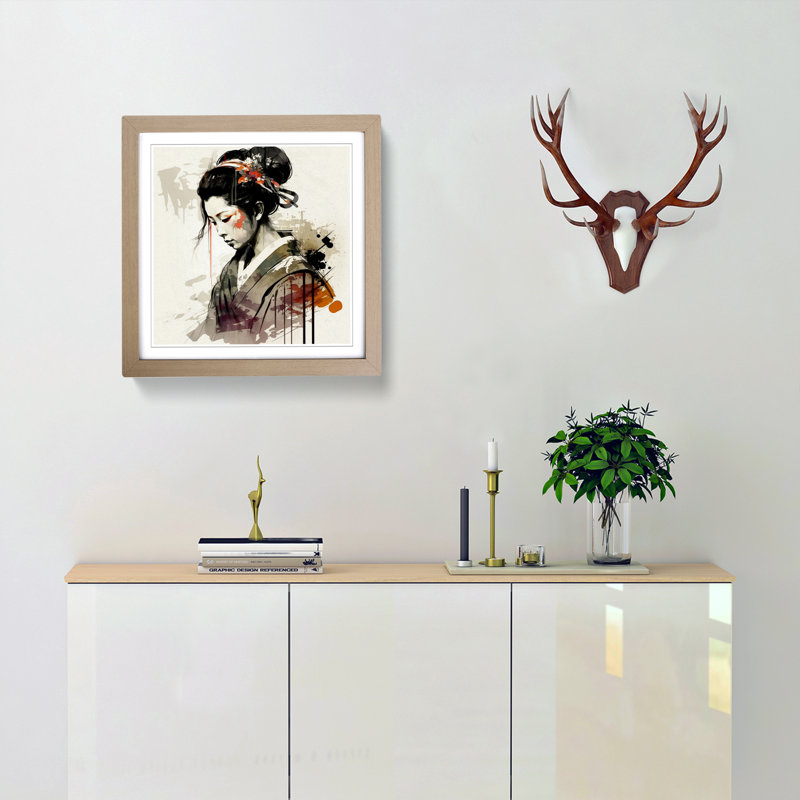 Single Picture Frame Print on Wood, Oak