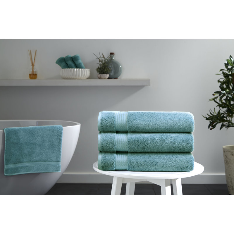 Ozdilek 4-Piece Bath Towels, 30x60 550GSM, 100% Turkish Cotton, Luxury Quick Dry, Extra Large, Fade-Resistant, Eco-Friendly, Lightweight, Spa Towel, Comfortable
