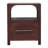 Wood Arched Edge 1 Drawer Bedside
