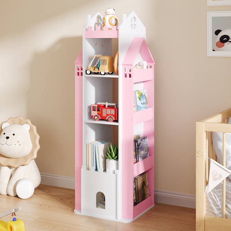 140cm H X 45cm W PVC Wood Plastic Board + Co-extruded Board + ABS No Subject Kids Bookcase