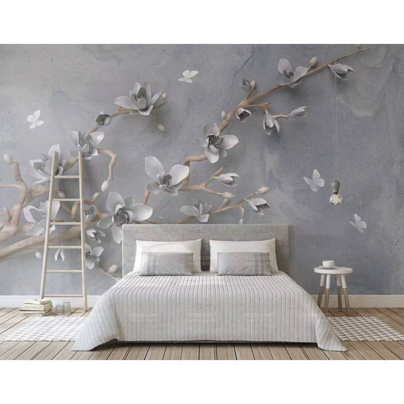 Floral Wall Mural, 75" W x 49" L